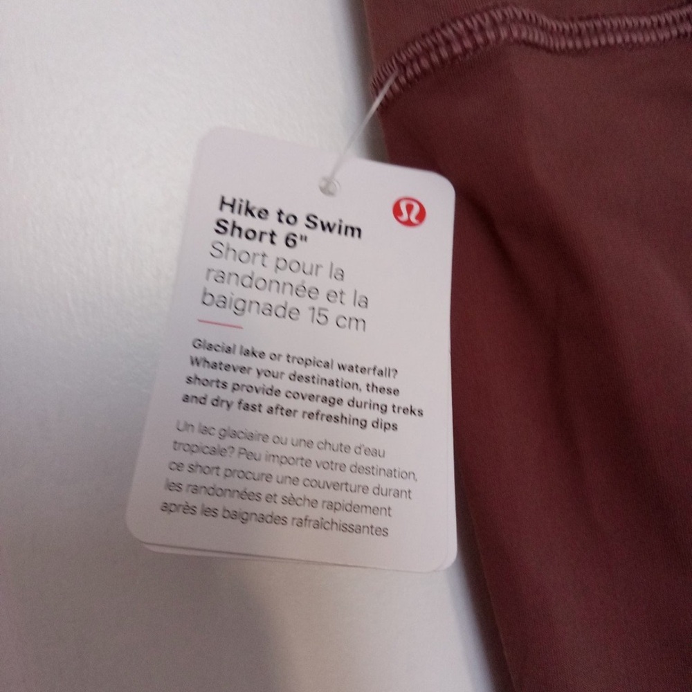 NWT Lululemon hike to swim 6" shorts size 8 - Picture 3 of 4